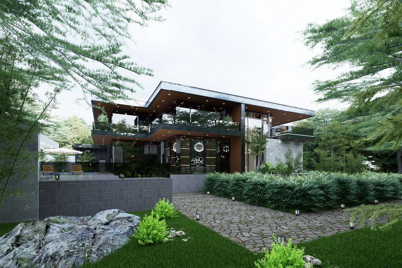 a beautiful modern house
